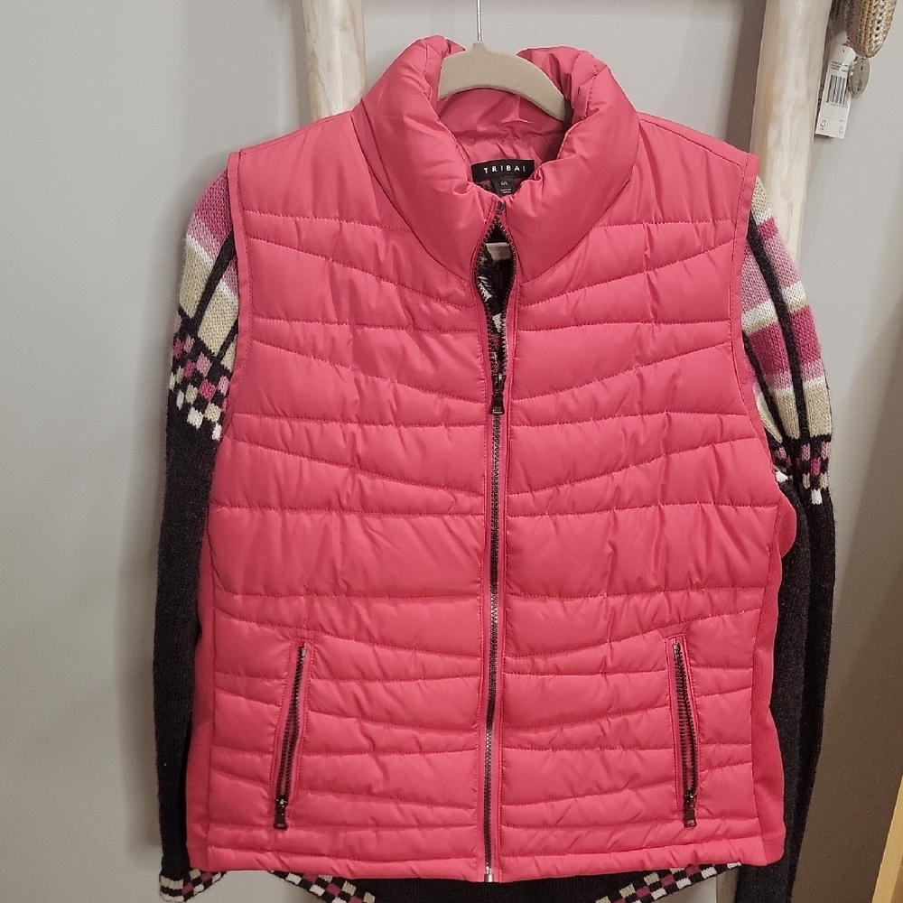 Tribal Vibrant Pink Quilted Outerwear